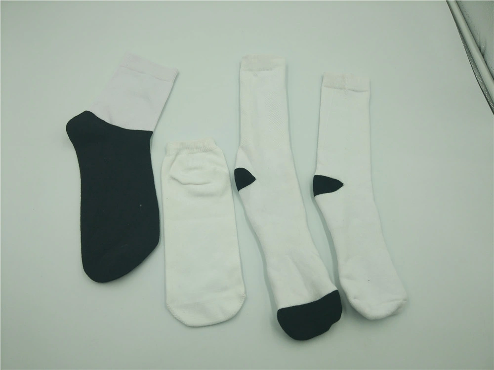 Sublimation Blank Black Crew Sport Socks