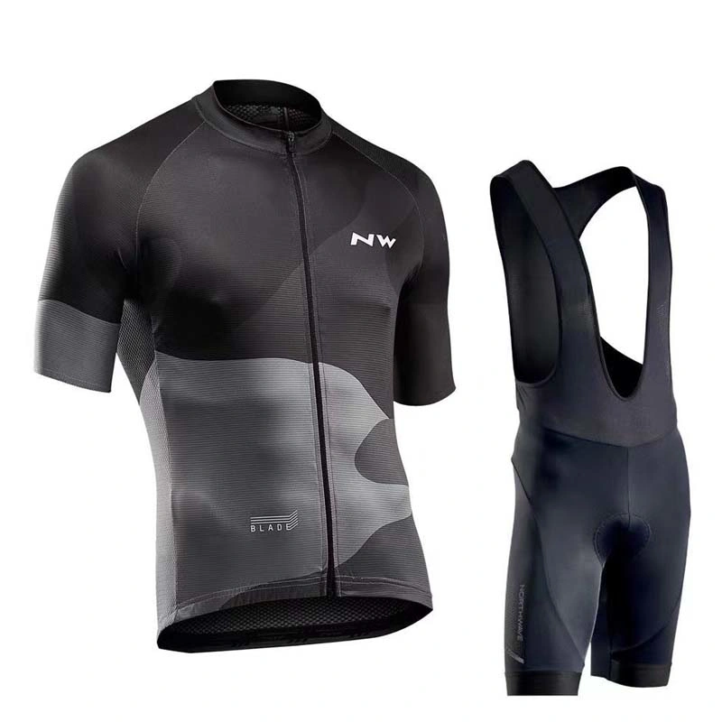 Camisola de ciclismo de alta qualidade Nylon Lycra Four para elástico