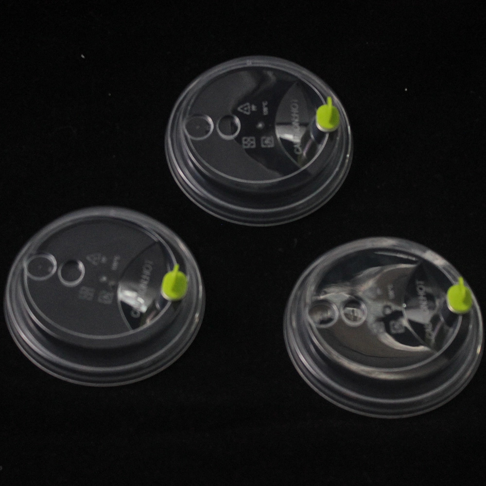 Disposable Plastic Tableware 92mm Diameter PP Plastic Lid Custom Transparent for Cup