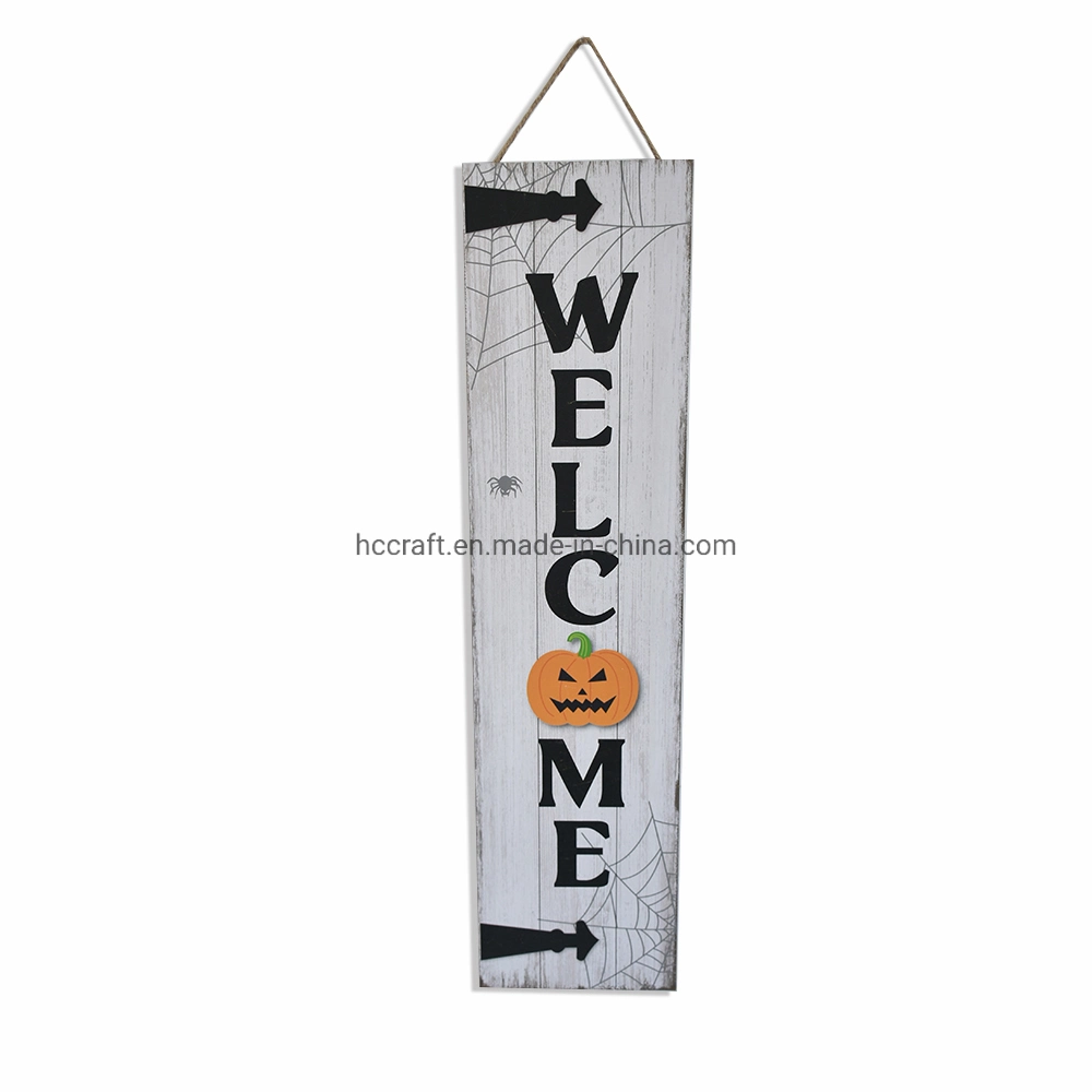 Halloween Wooden Long Plaque Halloween Wall Plaque Decoration