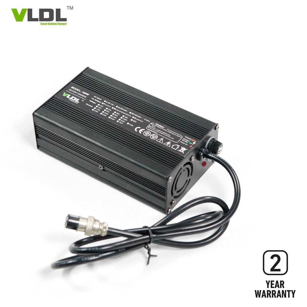 48V 2.5A Chargeur de batterie LiFePO4, Max 58.4V CC charge CV