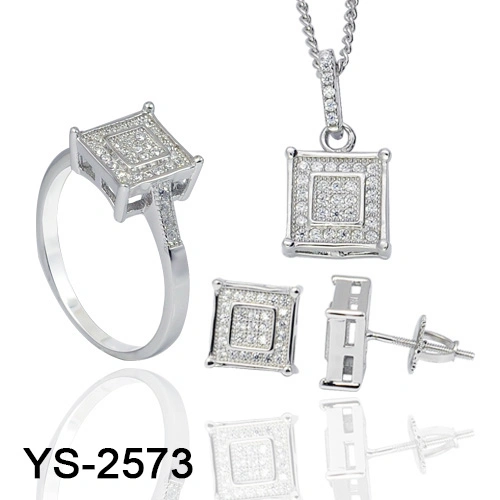 Factory Wholesale/Supplier 925 Sterling Silver Fashion Jewelry Micro Pave Set for Women