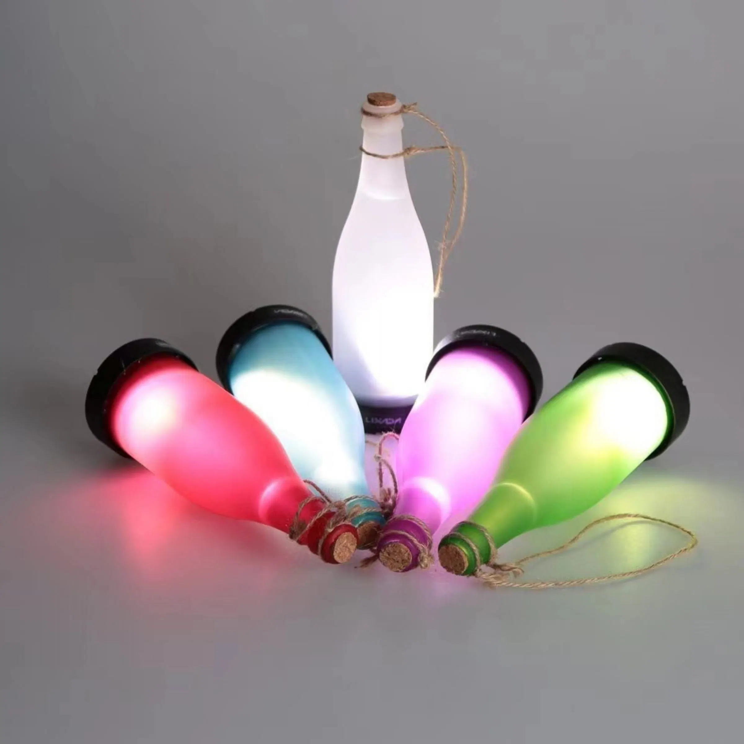 Wine Bottle Design Plastic LED Bottle Lights Light Garden Hanging Lamp for Party Outdoor Garden Courtyard Patio Bl10130