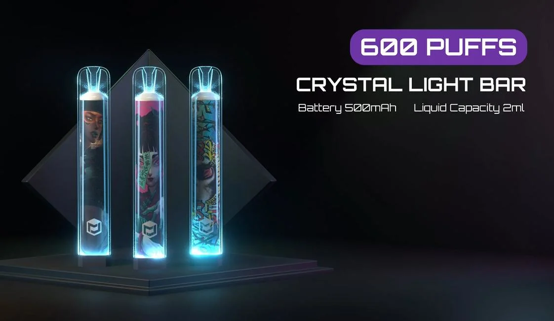 Einweg-Vape E-Zigarette Crystal Light Bar Vape 600 Puffs