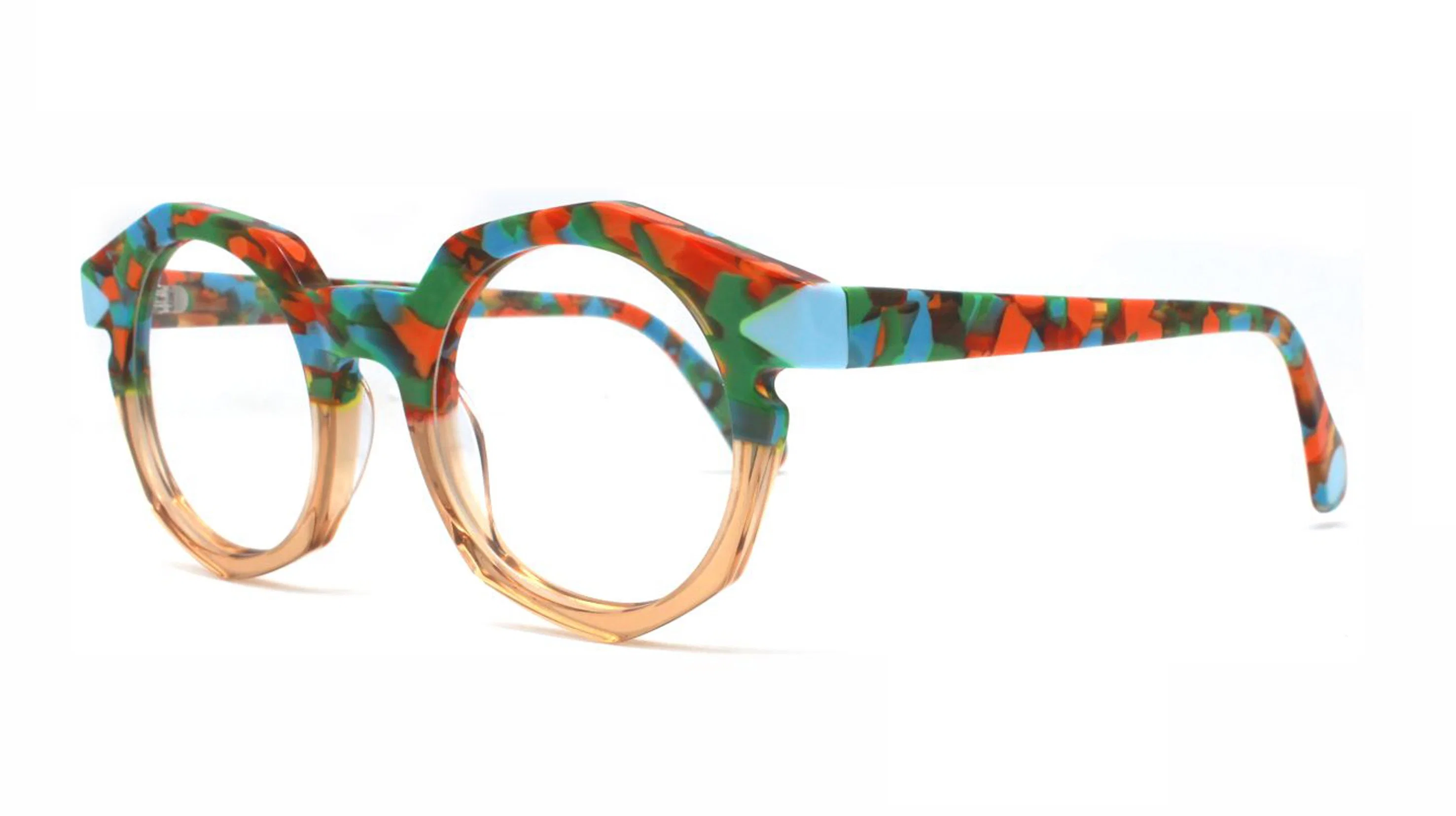 Mode Neue Laminierung Design Acetat Vintage Gläser China Großhandel Brillen Optischer Rahmen