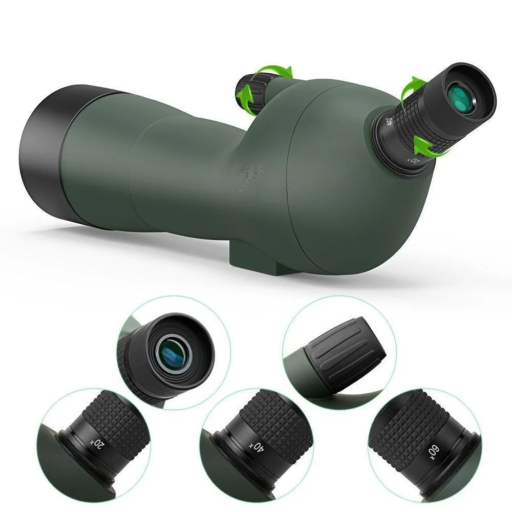 20-60X60ae 45 Degree Angled Spotting Scope with Tripod Telescope Scope