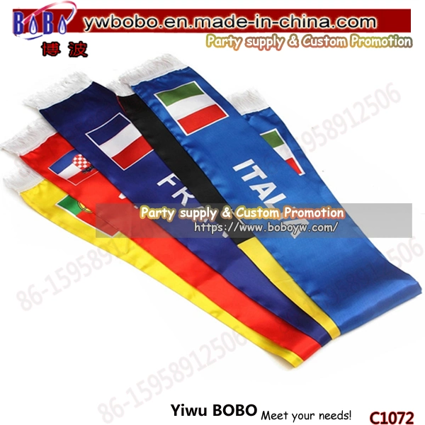 Promotion Products Custom Logo Scarves Knitted Acrylic Sports Scarf Football Fan Scarf Club Scarf (C1070)