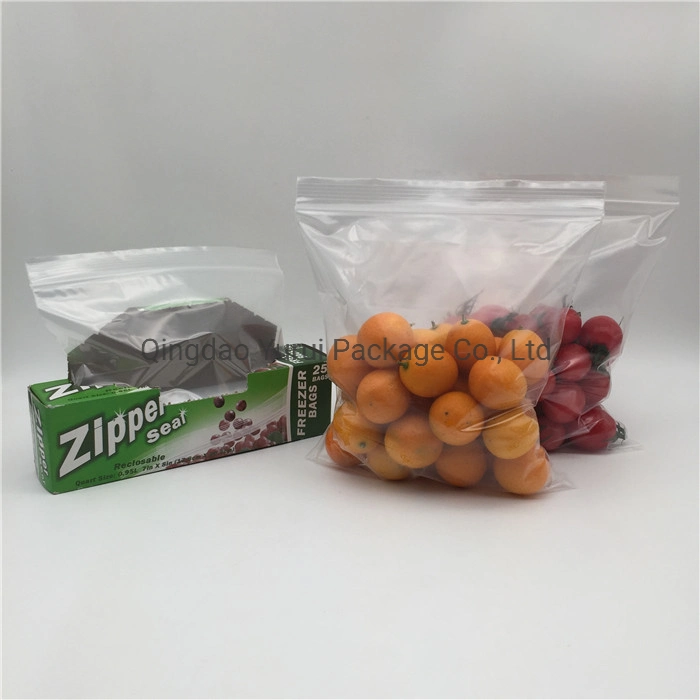 100% LDPE Eco Friendly Recyclable Zip Lock Quart Plastic Packing