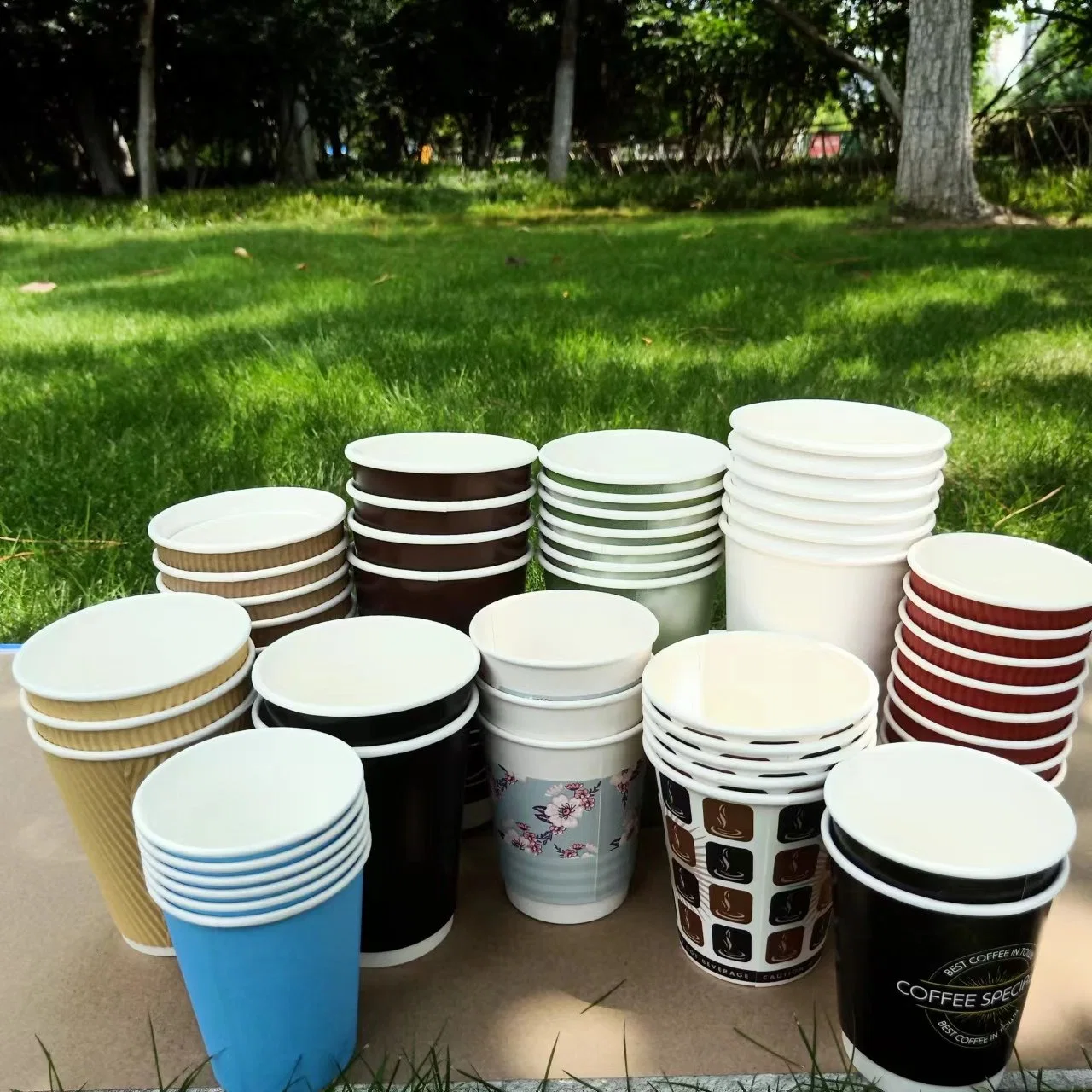 Factory Supply Good Quality 260g +18PE Double Wall 8 Ounce (oz) Black Disposable Paper Cup/Mug Coffee or Tea