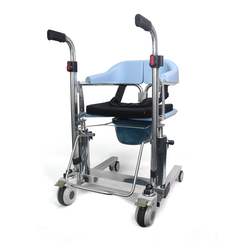 Home Care Nursing Patient Transfer Lifting Wheelchair Toilet Commode Chair