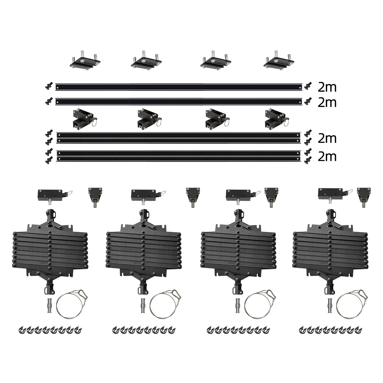 Thlg-44 fábrica Hot Sell Quality Pantograph Studio sistema de rieles de techo Kit completo con soporte de iluminación para el estudio de la lámpara de techo de la fotografía Sistema de rieles