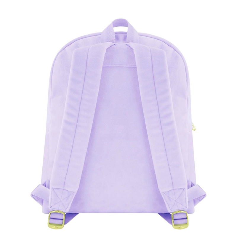 Wholesale/Supplier Candy Color Small School Women Mini Pink Ruffle Velvet Backpack