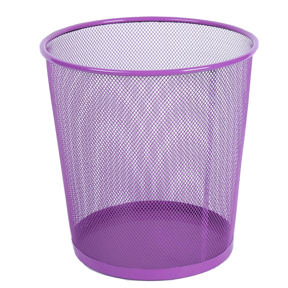 Colored Office Round Metal Mesh Waste Can