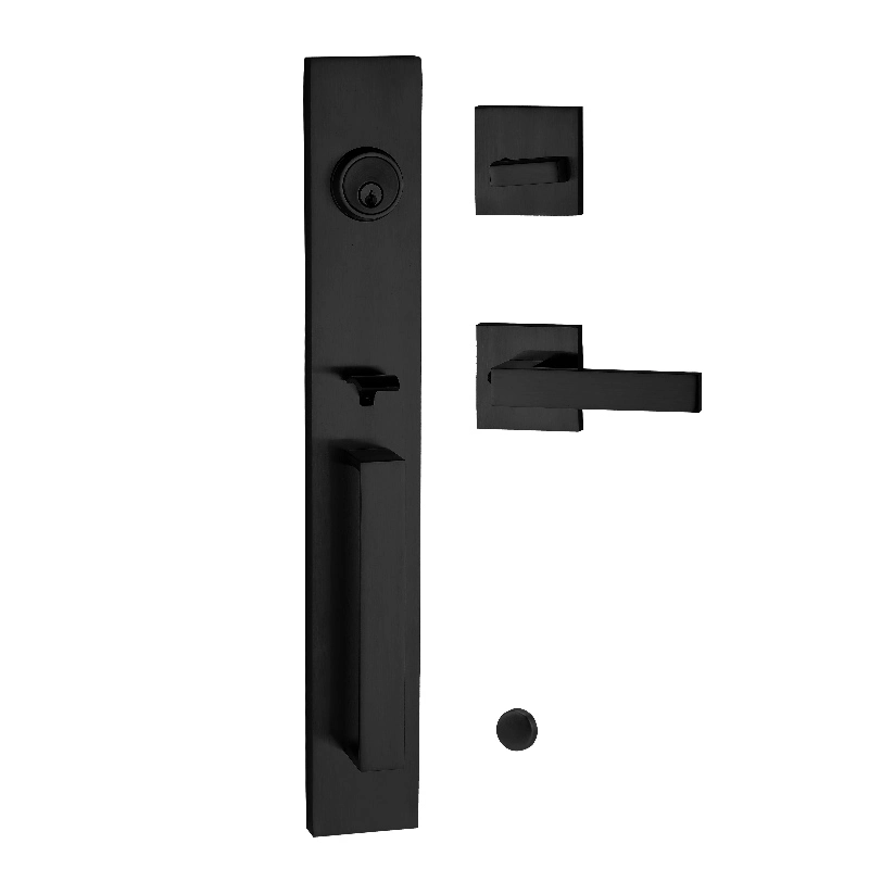 Single Cylinder Handle Set with Lever, Heavy Duty Front Door Lock