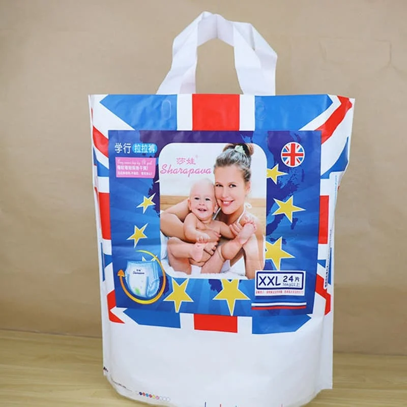 Plastic PE Bags Custom Design Packaging Bags for Diaper and Sanitary Napkin