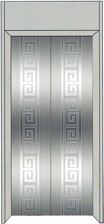 Fujixun Golden Streamlined Lines Are Exquisite and Beautiful Elevator Landing Door