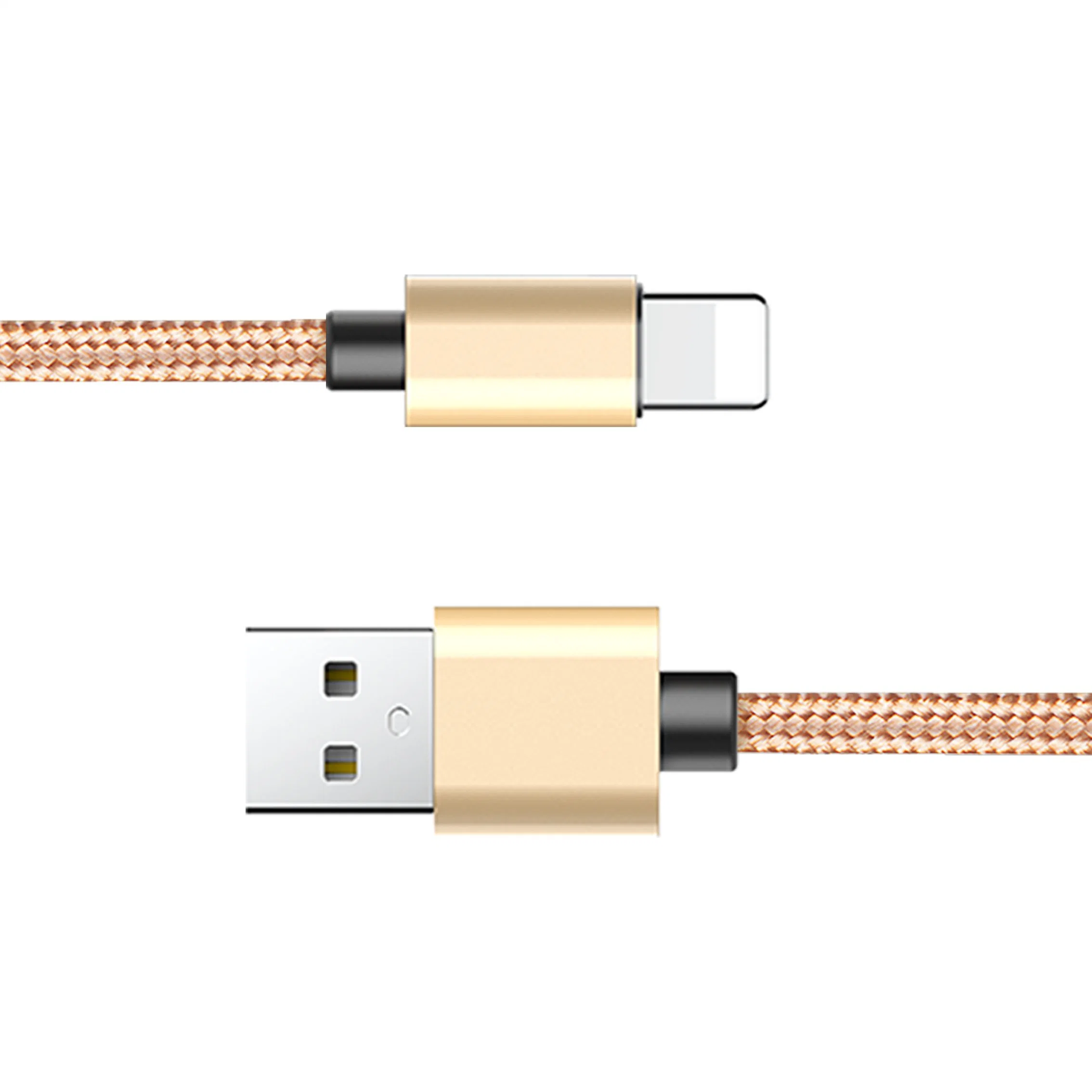 Zinc Alloy Nylon Weave Fast Charging Lightning USB Data Cable for Apple iPhone Handphone