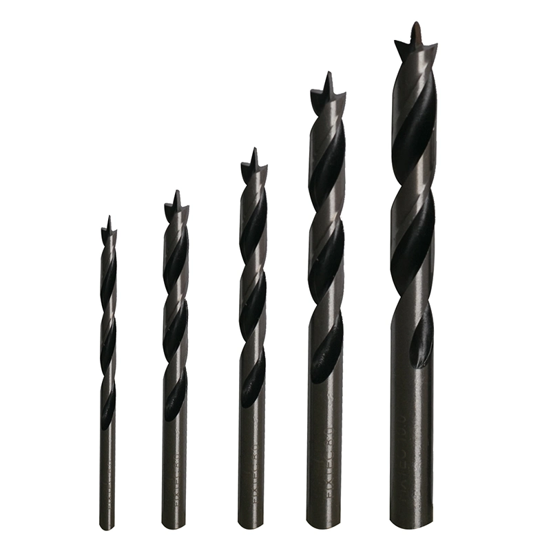 Fixtec Twist Drill Bits Straight Shank Internal Cooling Drill Bit 4, 5, 6, 8, 10mm 5PCS Wood Twist