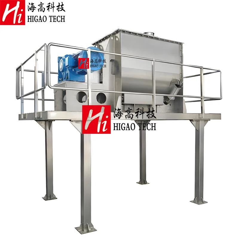 50-20000L Industrial Horizontal Ribbon Mixer Blender for Poultry Manure Fermentation