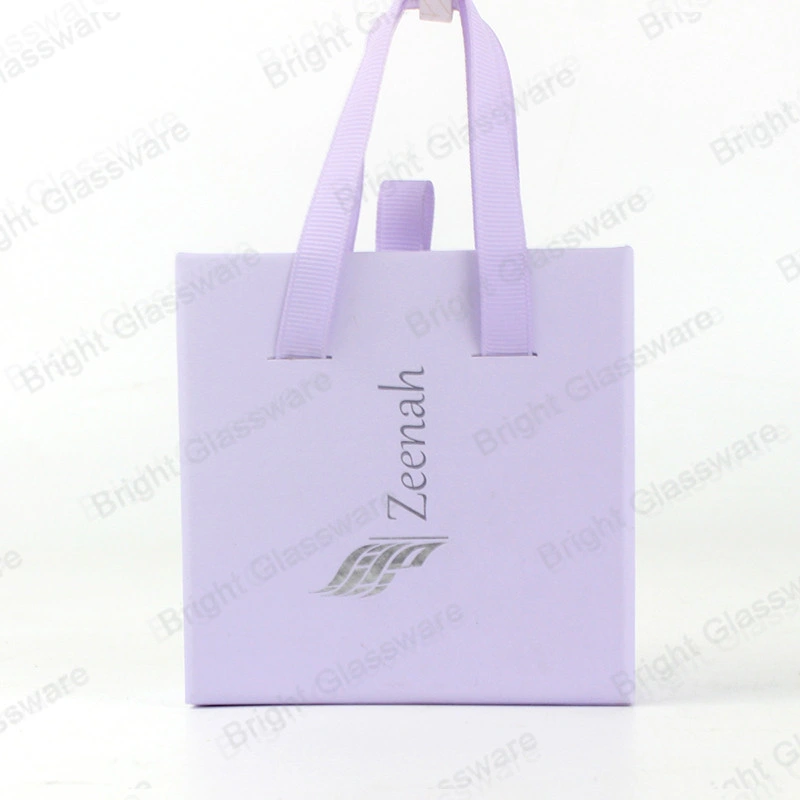 Wholesale Purple Packaging Luxury Drawer Type Gift Box with Bag for Decoration