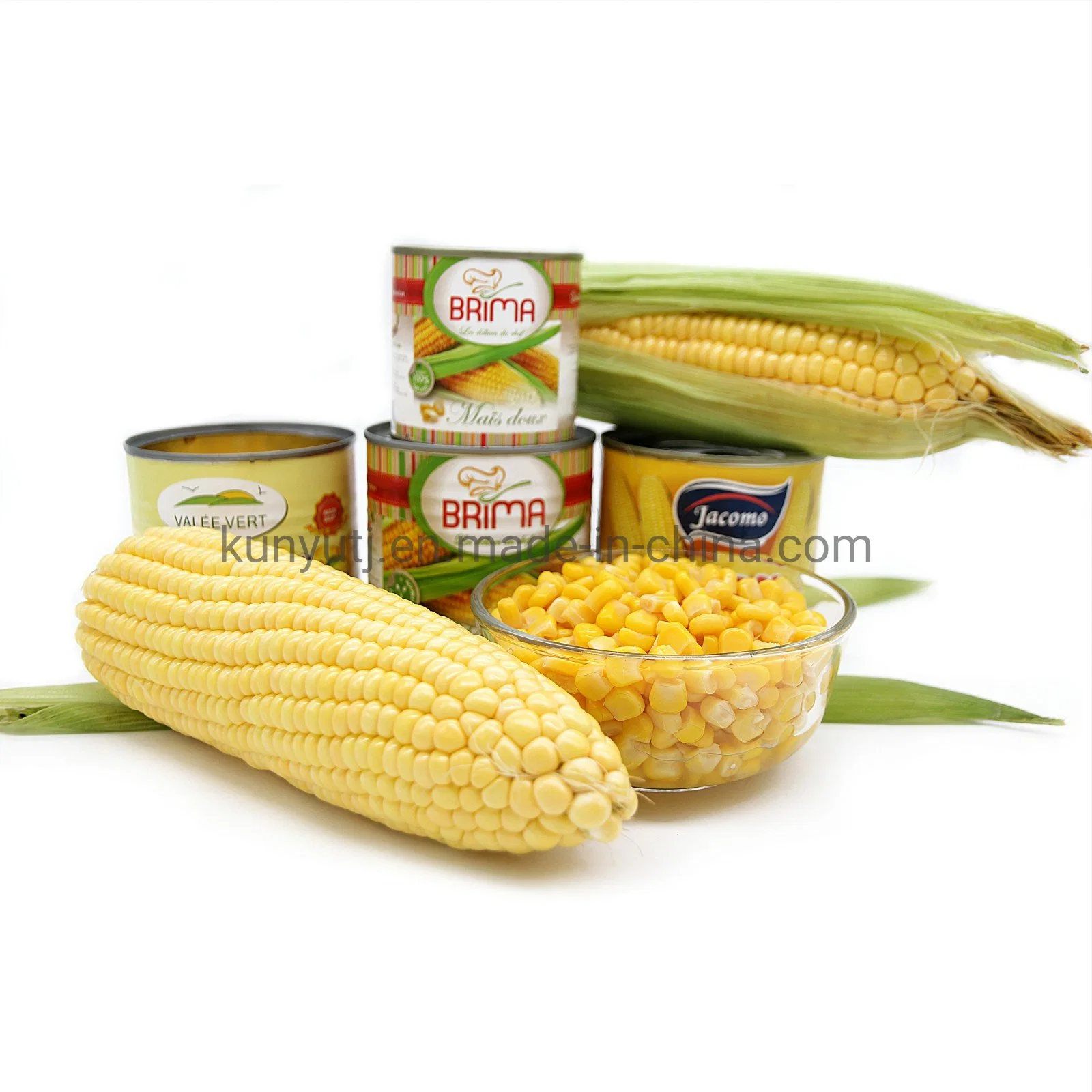 Las conservas de alta calidad de alimentos enlatados de maíz dulce con dulce de maíz fresco Kernel