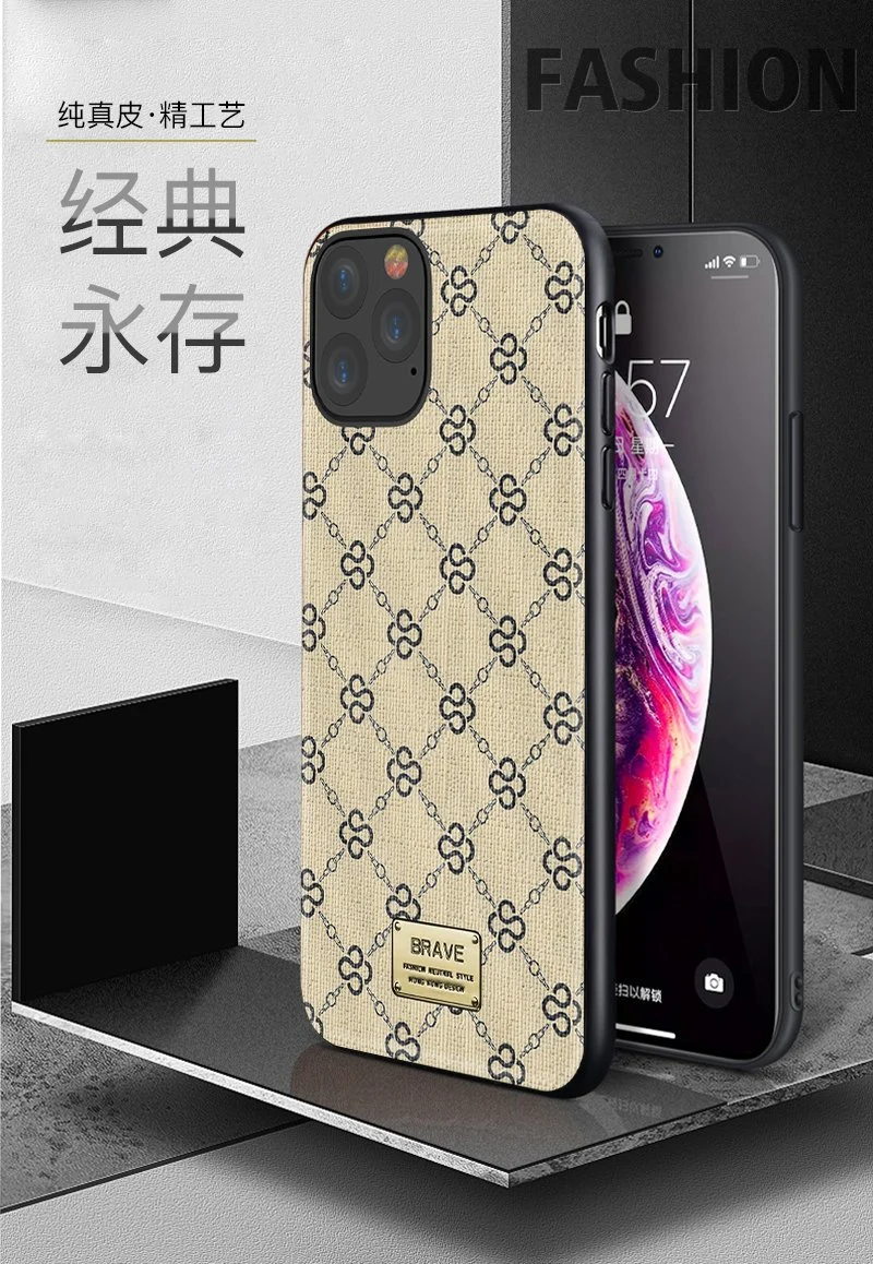 New Design Custom Logo Vintage Opulence PU Leather Back Cover Phone Case for iPhone 12 13 PRO Max