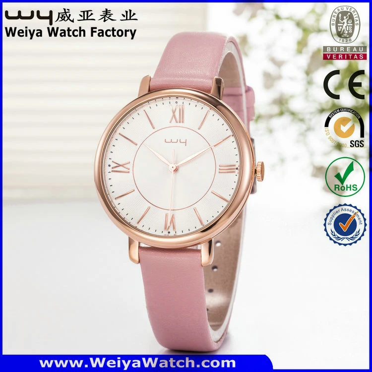 Leather Watch Alloy Watch Classic Business Ladies' Watch (Wy-107A)