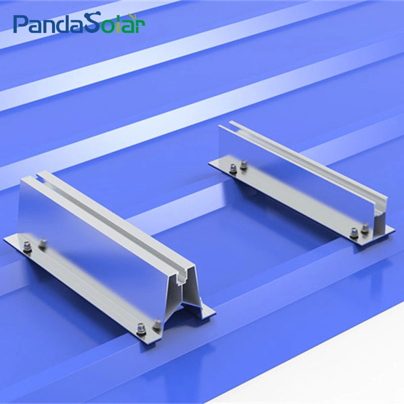 Panneau solaire en aluminium anodisé Tin montage sur toit Rail court Al6005-T5 Fournisseur de supports