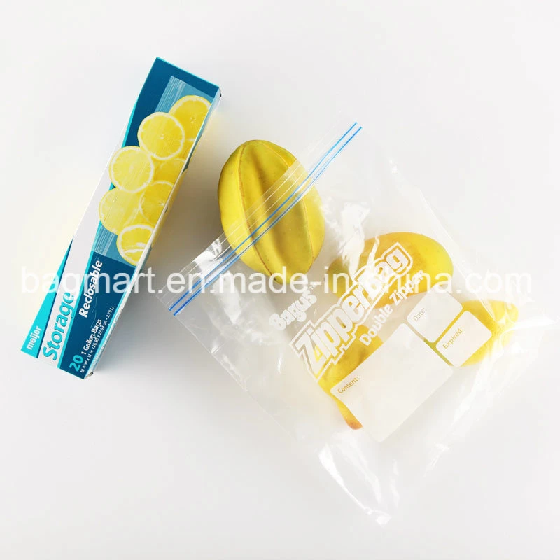 Grade alimentaire, emballage de boîtes de vente au détail, sac alimentaire à fermeture éclair simple/double, sac refermable, sac en plastique, légumes/surgelés/accessoire/cosmétique sac à fermeture éclair, antibactérien