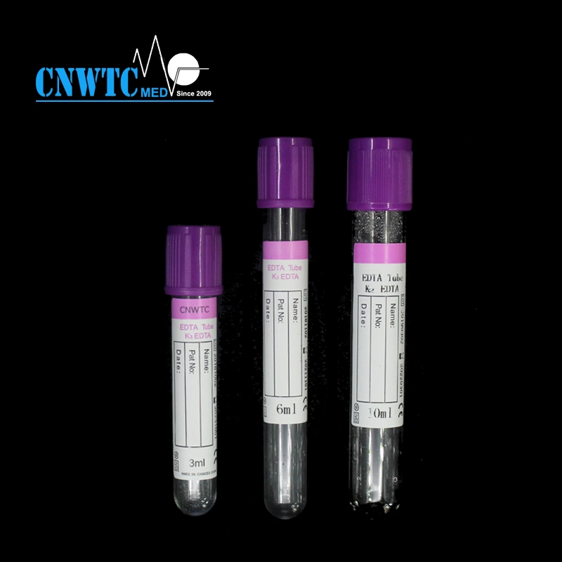 Purple Top Evacuated Blood Collection Tube