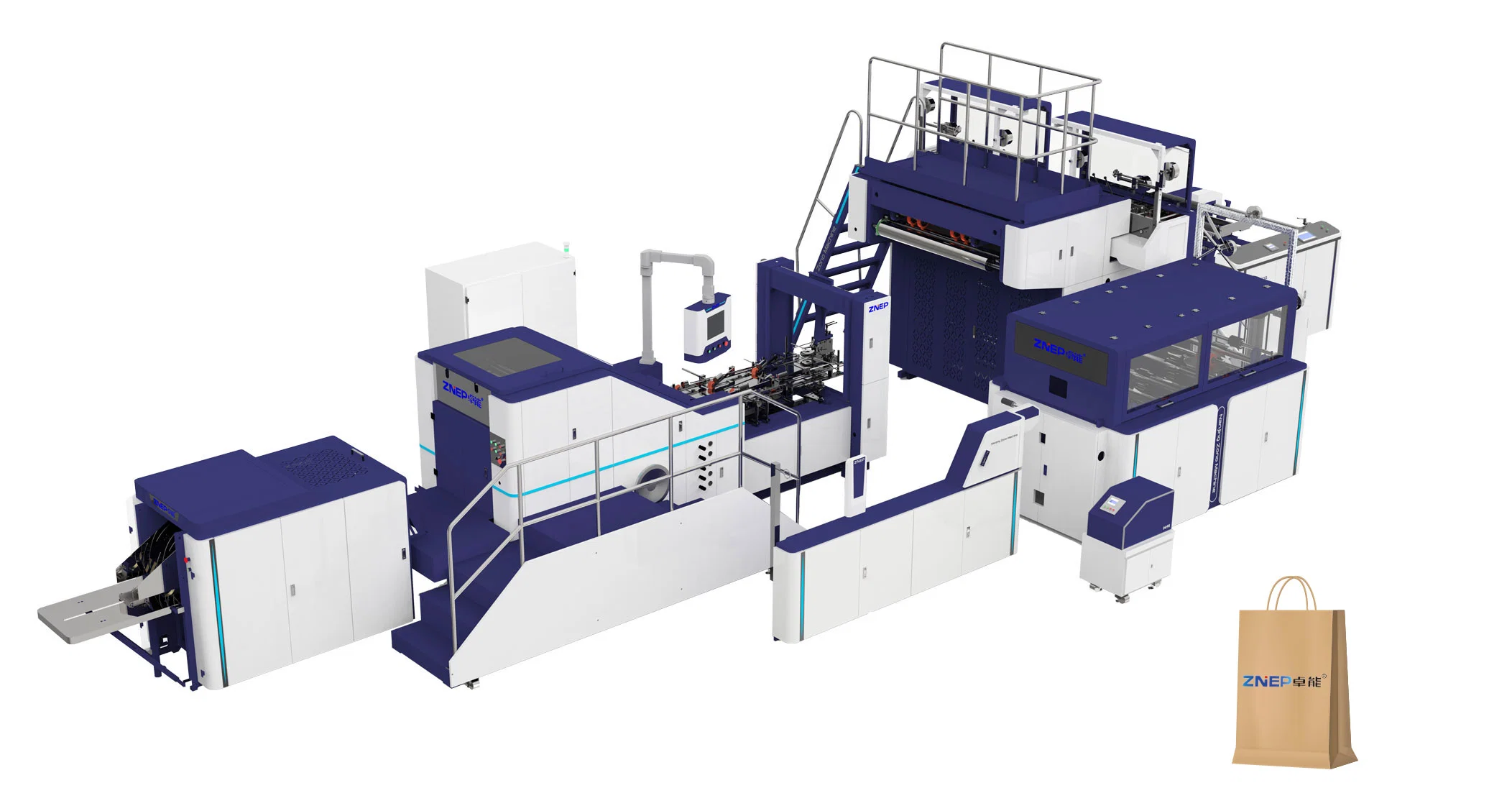 Znep New Fn-230q Paper Bag Making Machine for Single Cup Packaging