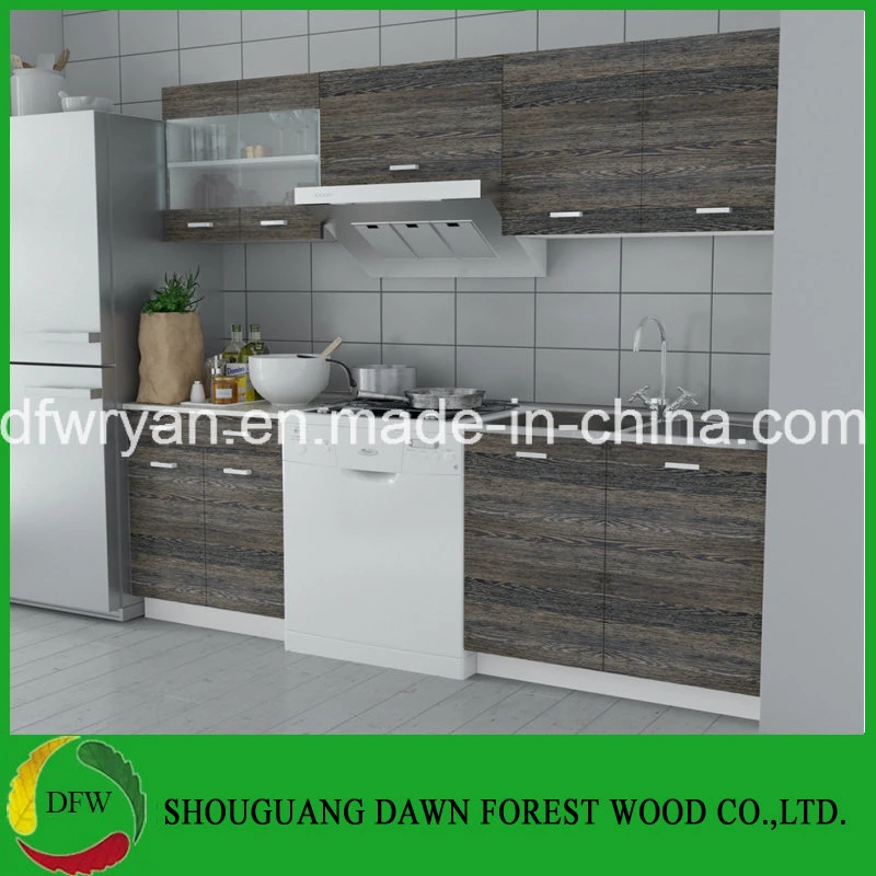 Wenge Finish Kitchen Cabinet Unit Mini Design Modern Cupboards Doors Kitchen Cabinet