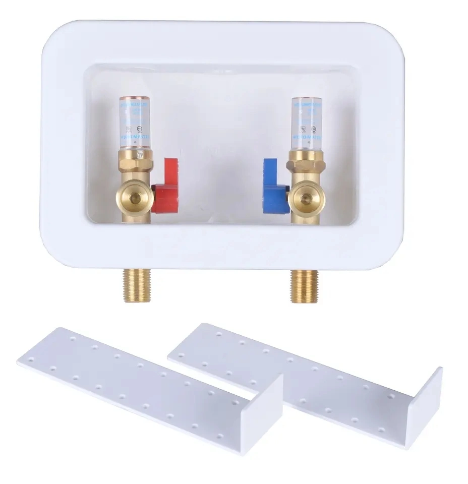 Brass Washing Machine Valve Outlet Box with Water Hammer