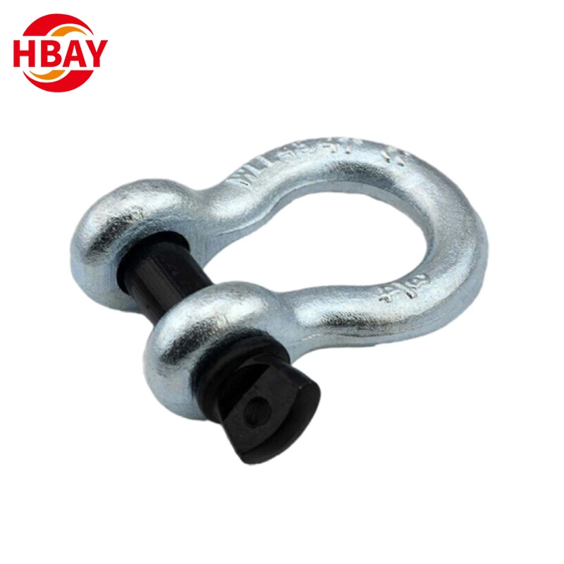 G209 2ton Quality Security Alloy Steel Galvanized Bow Shackles for Retail Industry