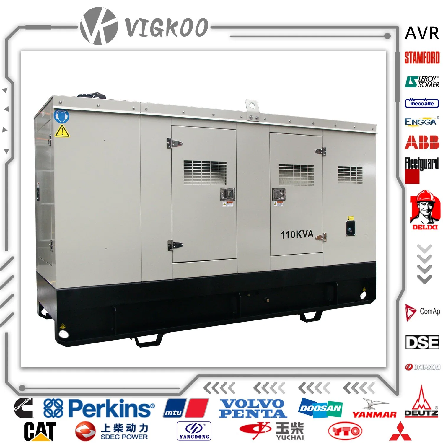 Motor eléctrico de tipo silencioso generador diésel Cummins Genset