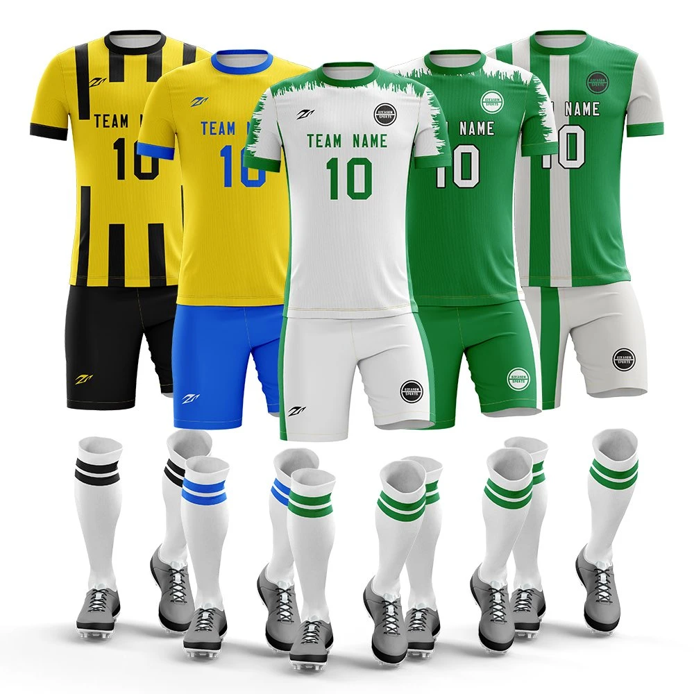 Großhandel Custom Logo Jugend Fußball Uniform Full Set Männer Fußball Training Fußballtrikot