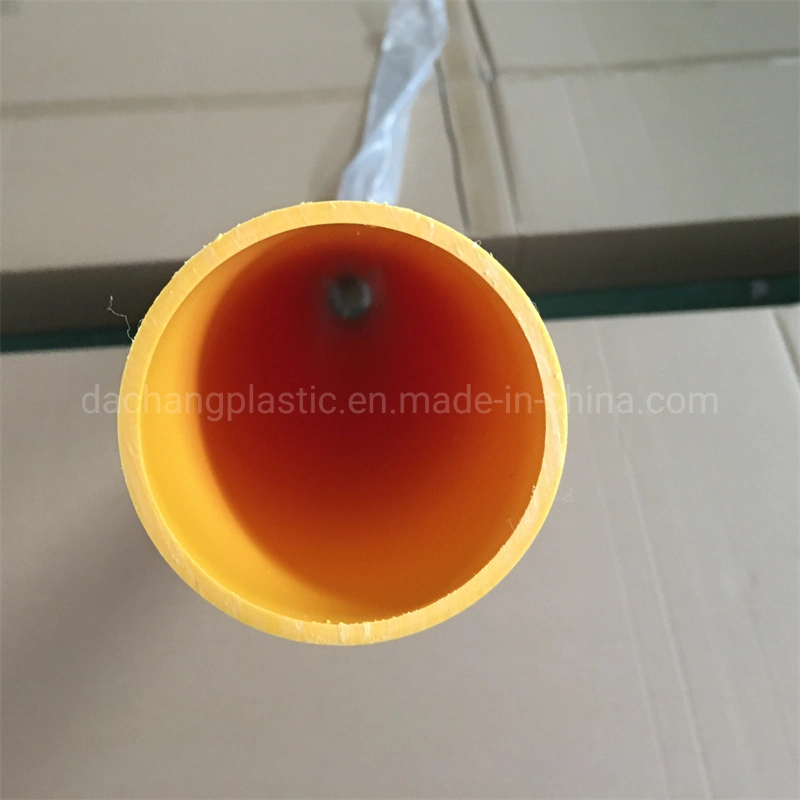 Thick Yellow Polypropylene PP Plastic Extrusion Tube Pipe for Road Marking Snow Poles 76mm Outer Diameter