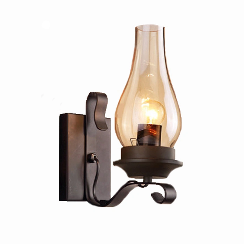 Nordic Industrial Bedside Corridor Iron Aisle Decoration Kerosene Wall Lamp.