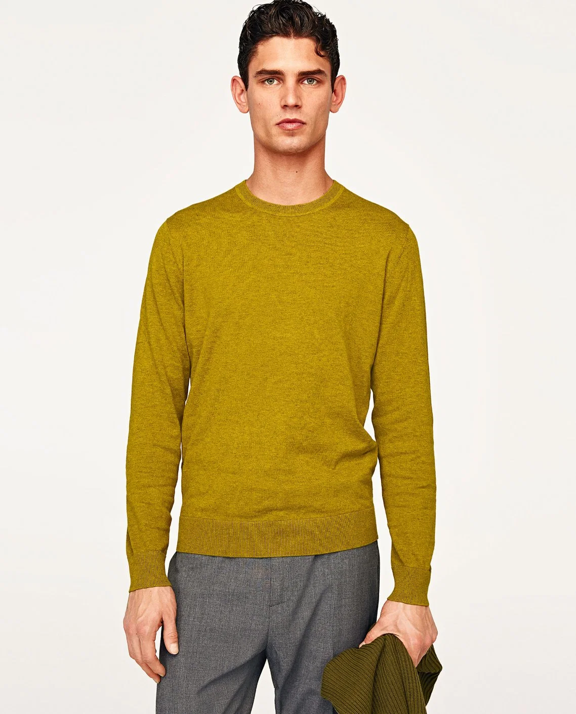 Men V Neck Basic Classic Cashmere Sweater Pullover