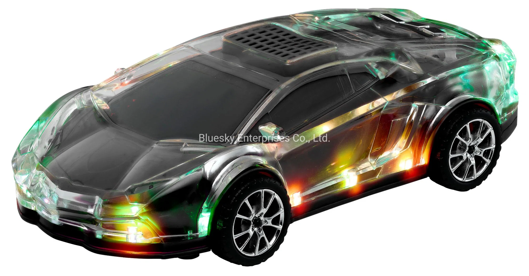 سماعة سيارة من نوع TW-980bt Lamborghini مع إضاءة Disco USB TF بدون أكتظ وظيفة راديو FM TWS