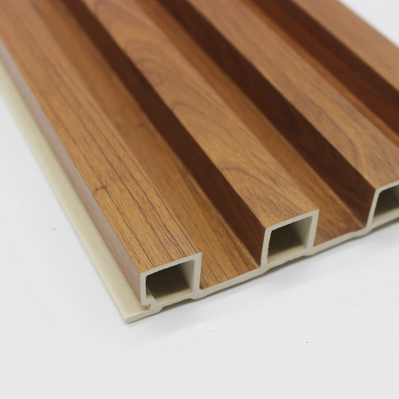 Custom Plastic Wooden Composite Covering Board Wainscoting Vinyl Timber Decorativo 3D Fluted Cladding PVC WPC Wall Panel