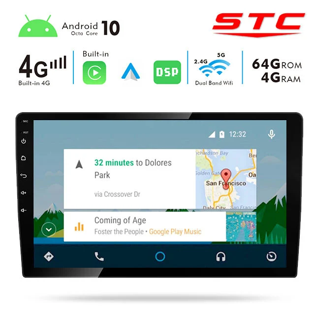 Nouvelle usine d'arrivée 9/10 pouce Android Système de navigation multifonctionnel de l'autoradio Android GPS tracker lecteur de DVD audio de voiture