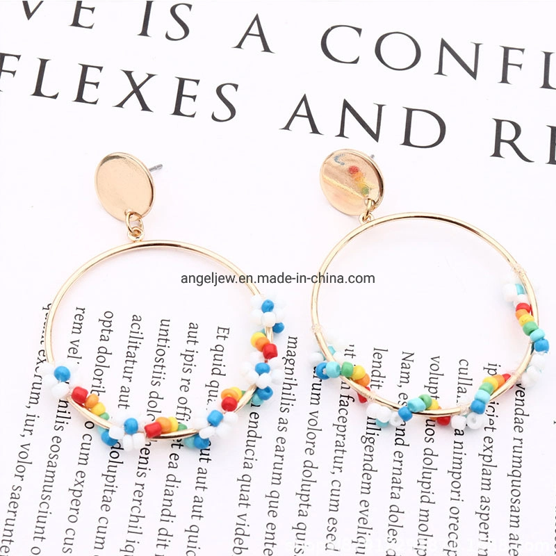 Fashion S925 Sterling Silver Gold Plating Colorful Hoop Earrings Fashion Jewelry