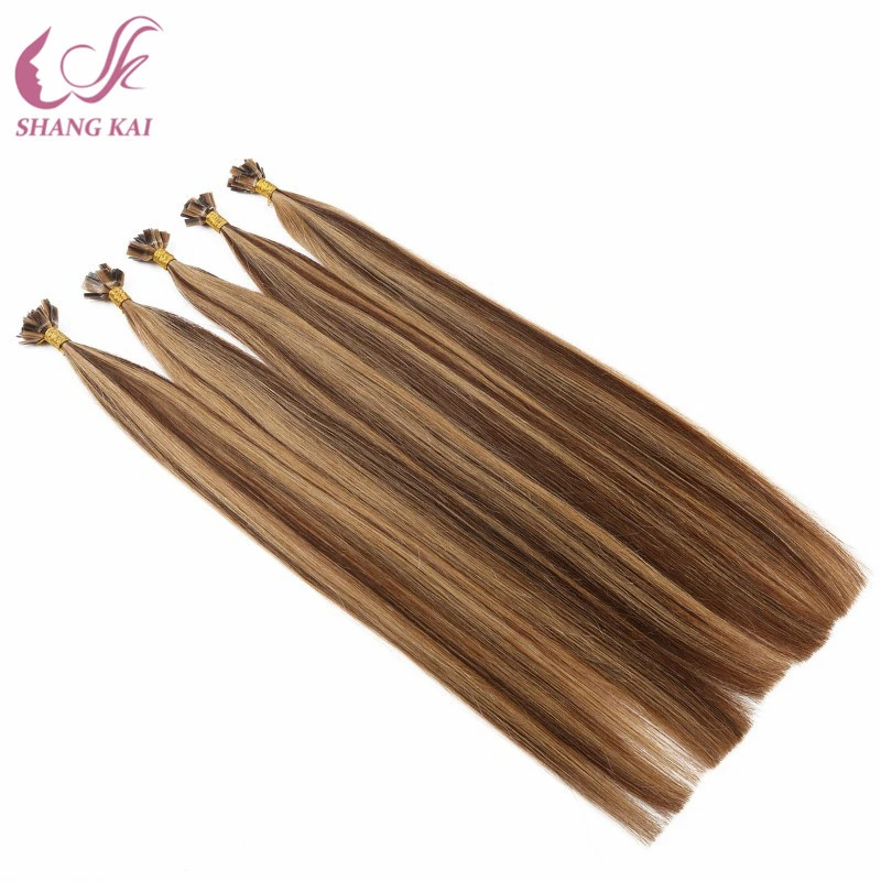 Virgen Invisible Pre-Bonded Remy extensiones de cabello de punta plana