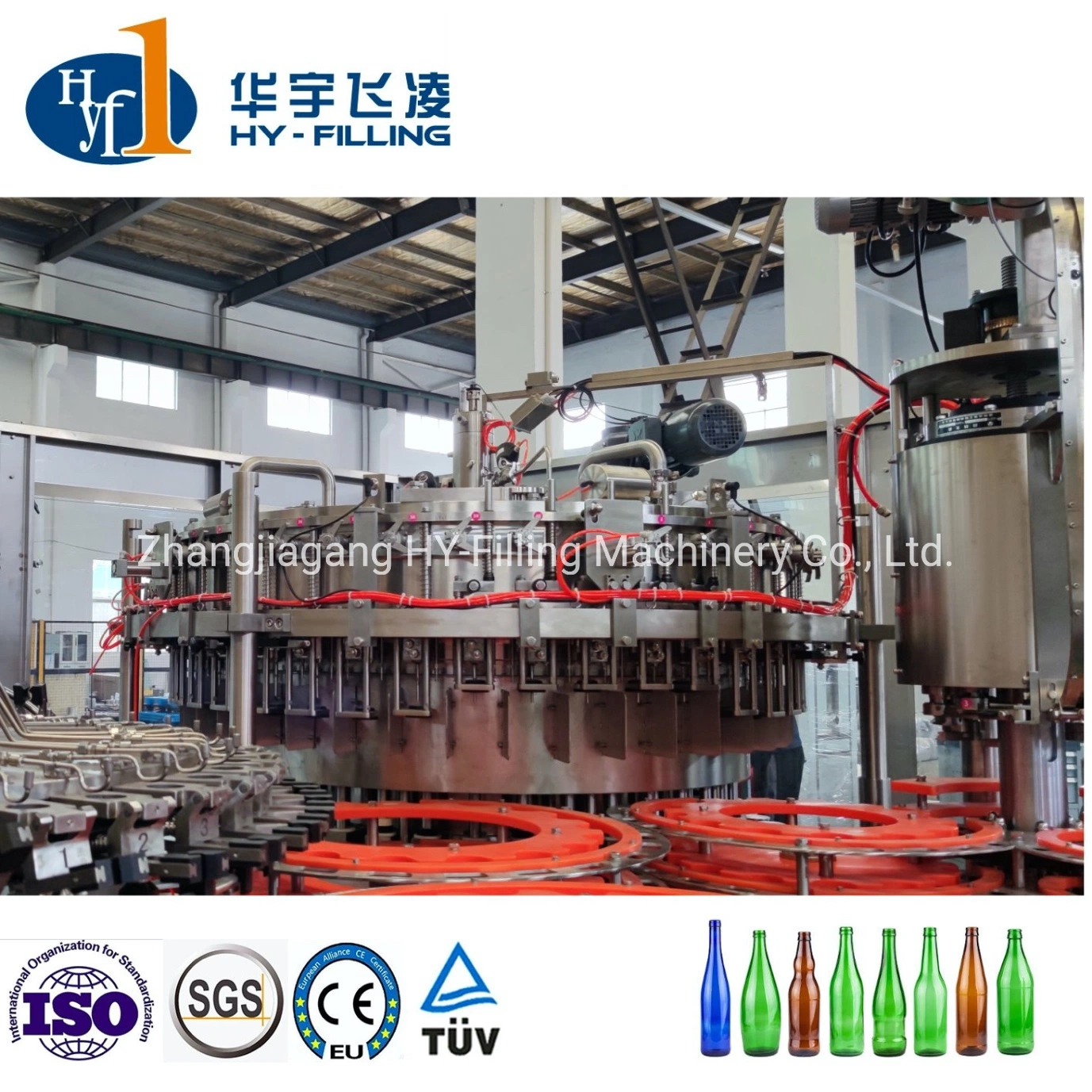 Automatic 330ml 500ml 1500ml Glass Bottle Liquid Beverage Alcohol Wine Filling Packing Plant Sparkling Pure Drinking Mineral Water Making Bottling Machine