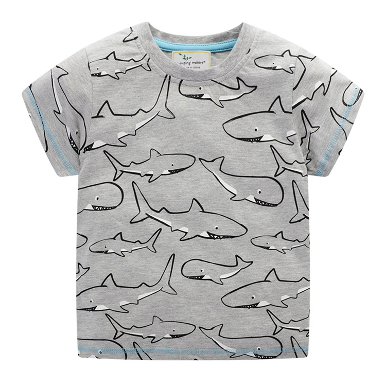 Factory Direct Price Fish Print Kids Shirt T-Shirts and Men&prime; S Clothing Children&prime; S Wear