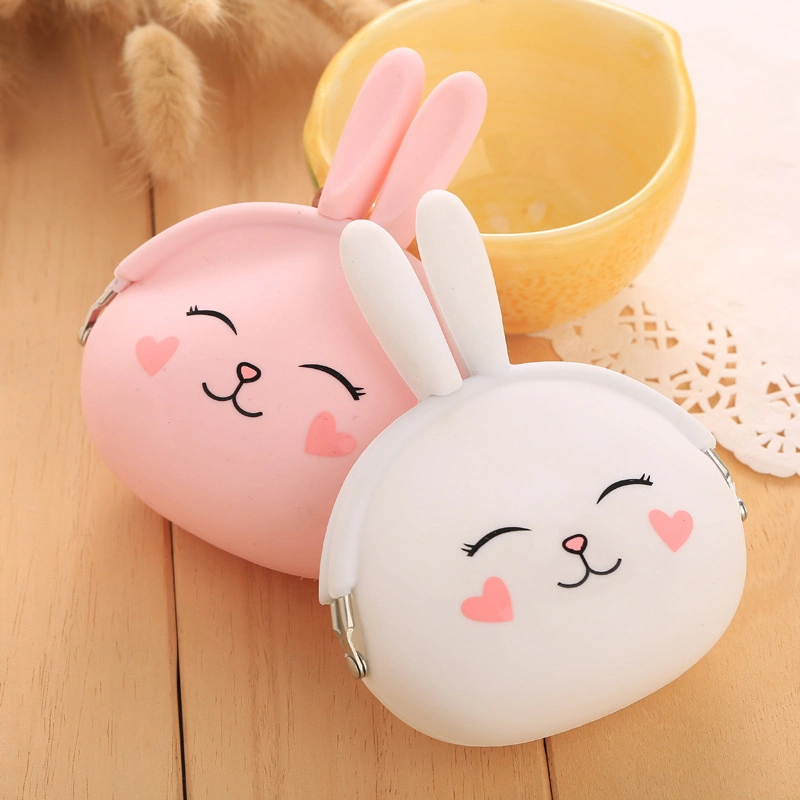 Cute Cartoon Silicone Coin Purse Creativity Pocket Coin Bag Mini Purse Keychain