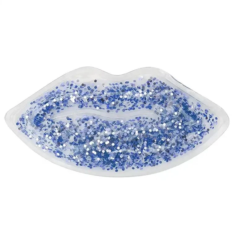 Glitter Powder Gel Ice Pack Promotional Gift Lip Shape Ice Pack