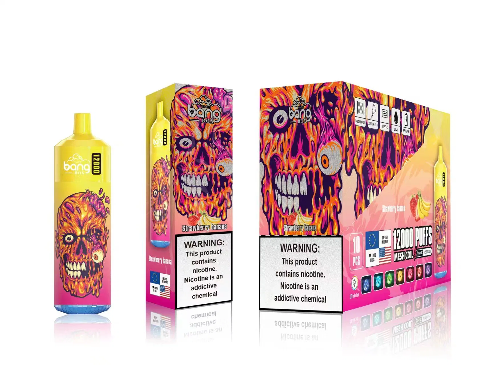 Savage Bubble Puff 15K 12K EL Cigarette desechable VAPE 26ml Prellenados carros 15000 Puffs Bang Box 12000 Randm Tornado Vapers Barra de pantalla de visualización de productos desechables 2%