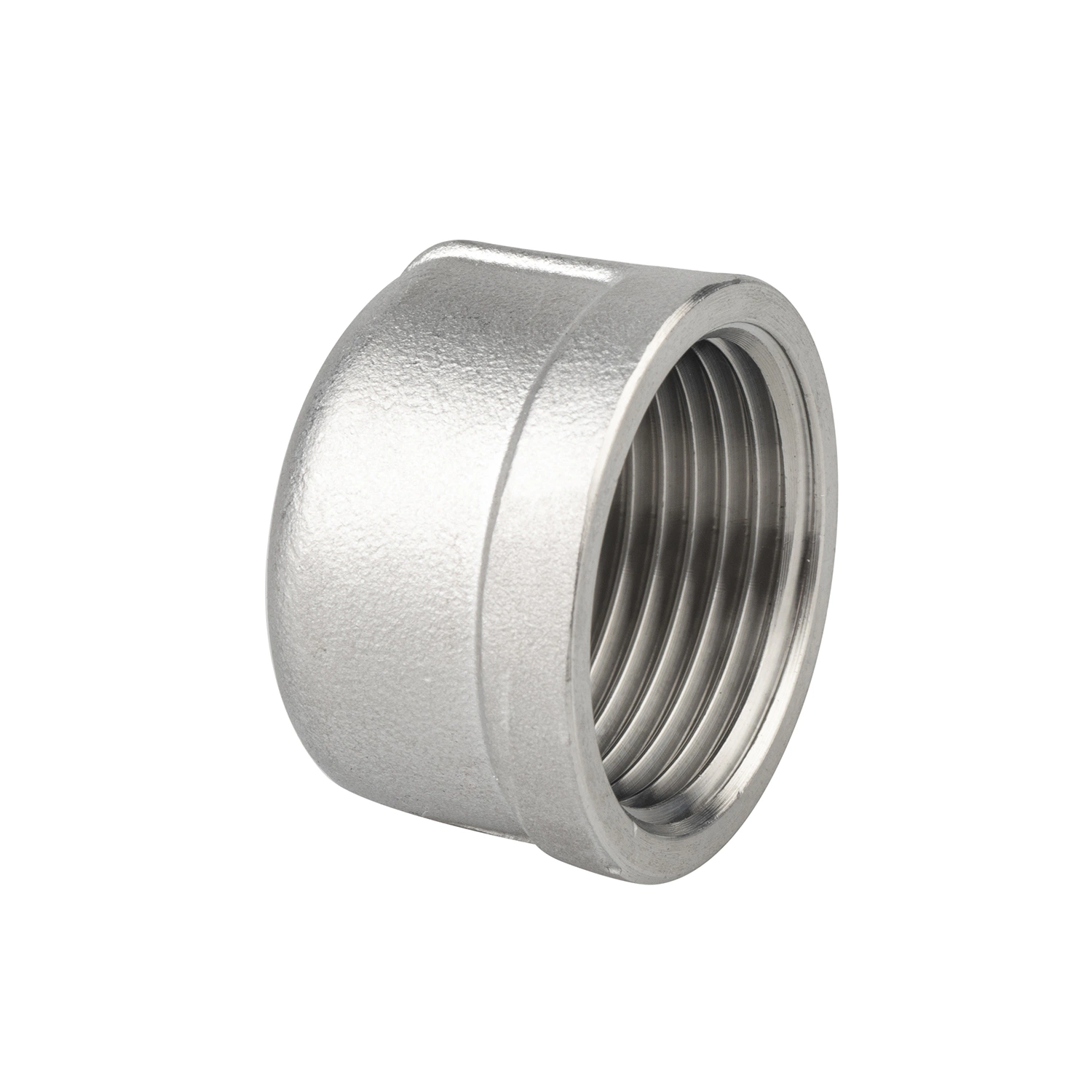 Stainless Steel Pipe Fittings 2" NPT BSPT Threaded Round Cap